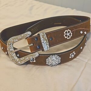 Ariat jeweled leather belt